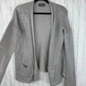 Anthropologie Wooden Ships gray open knit sweater M/L